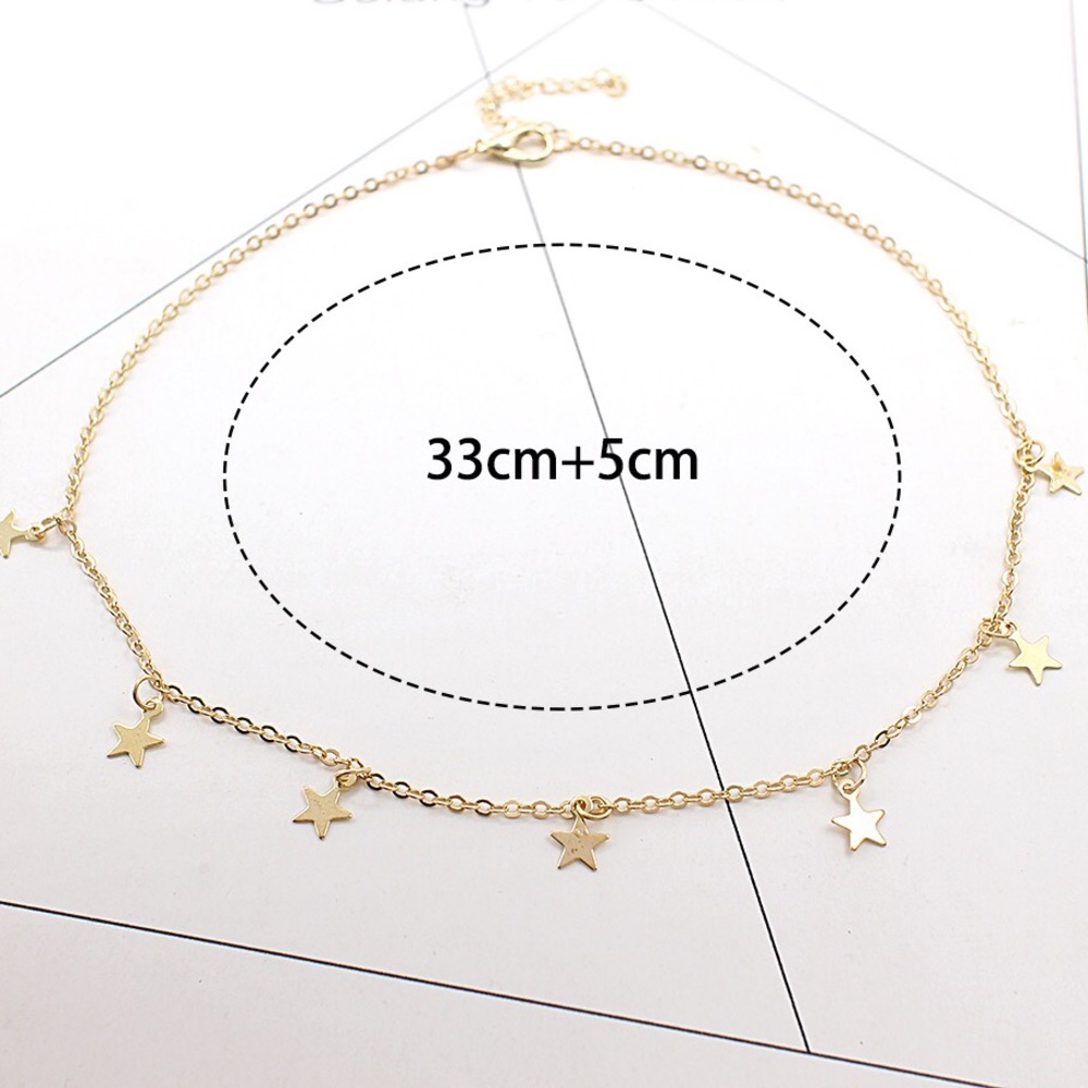 Gold and Silver Star Choker Necklace - Picture 6 of 7